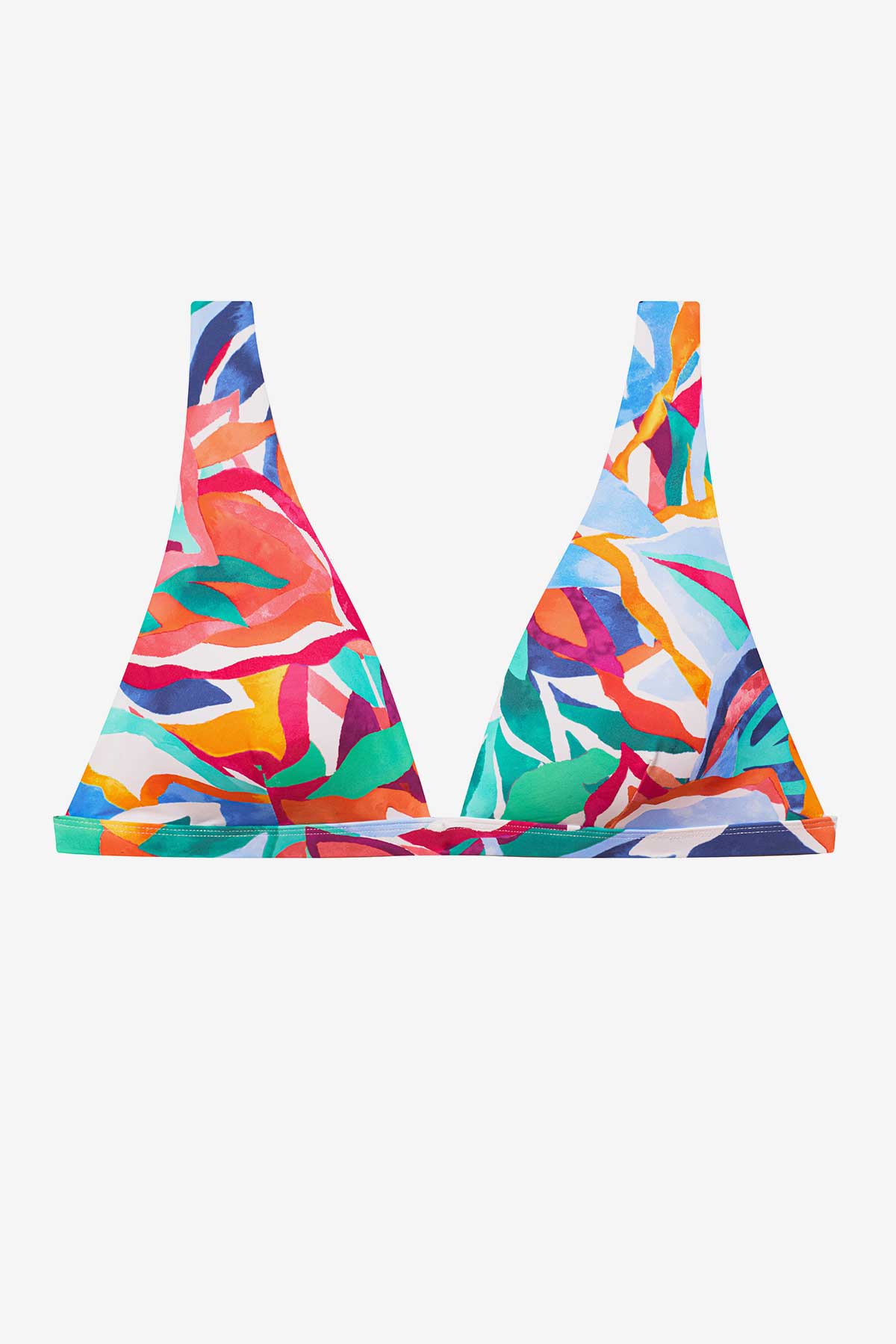 Multicolored floral bikini top